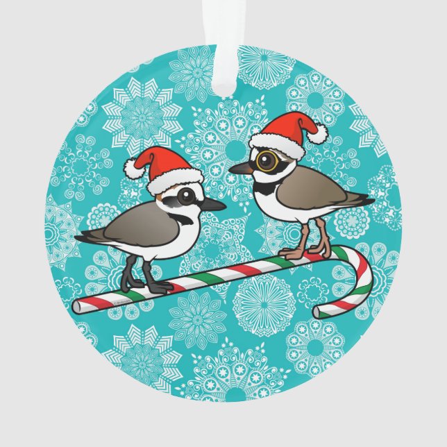 Santa Plovers Ornament (Back)