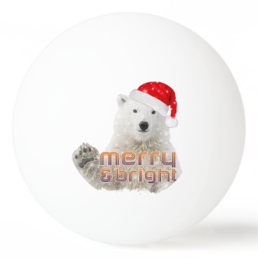 Santa Polar Bear | Beary Christmas Ping Pong Ball