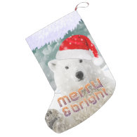 Santa Polar Bear | Beary Christmas Stocking