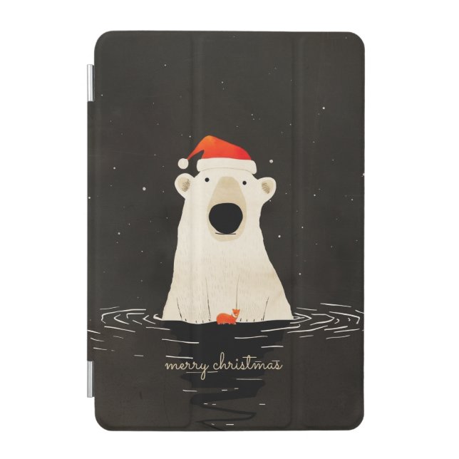 Santa Polar Bear iPad Mini Cover (Front)
