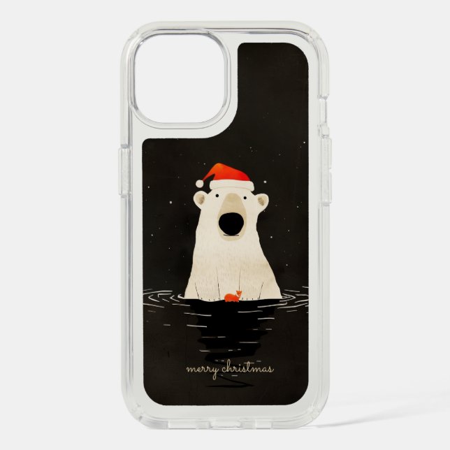 Santa Polar Bear Speck iPhone Case (Front)