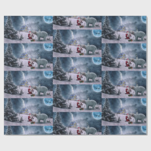 Santa & Polar Bear Wrapping Paper