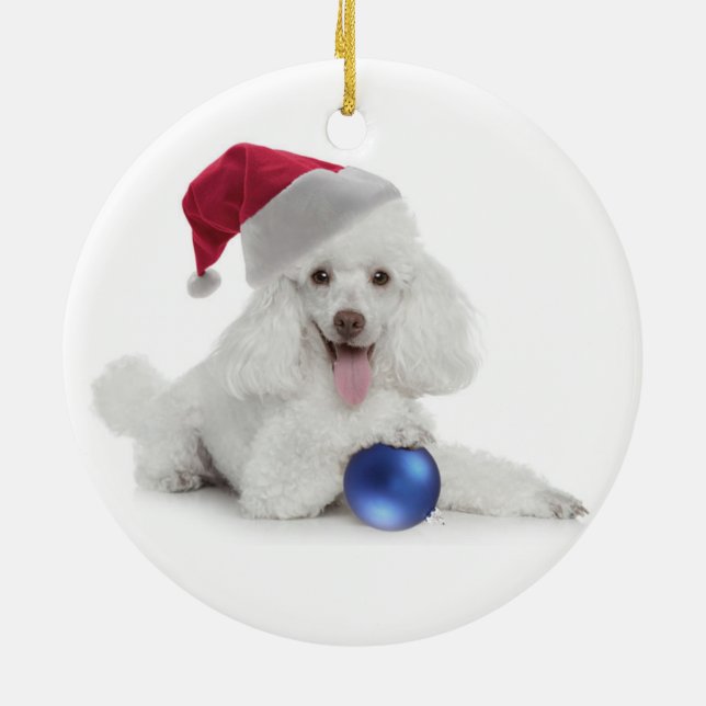 Santa Poodle Ornament (Back)