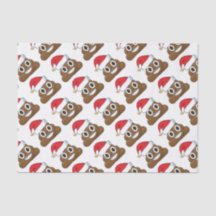 Santa Poop Christmas Gift Wrap Emoji Tissue Paper