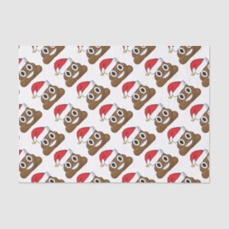 Santa Poop Christmas Gift Wrap Emoji Tissue Paper