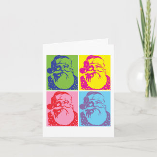 Santa Pop art Merry Christmas Holiday Card