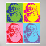 Santa Pop art Merry Christmas Poster<br><div class="desc">Popart Merry Christmas,  a must have!</div>