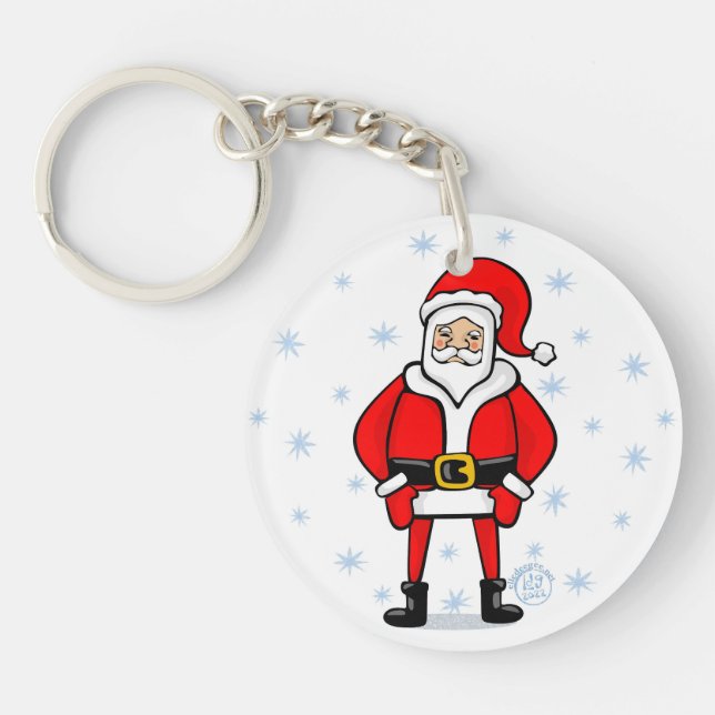 Santa Pose Keychain (Front)