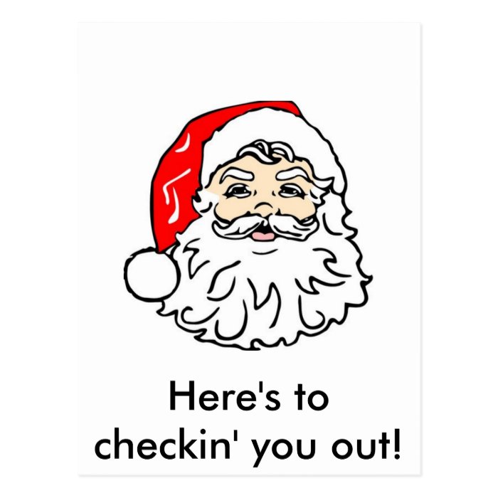 Merry Christmas Naughty Santa Postcards & Postcard Template Designs