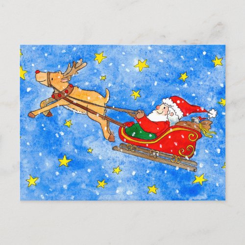 Santa postcard by Nicole Janes