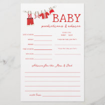 Santa Predictions & Advice Baby Shower Game Flyer