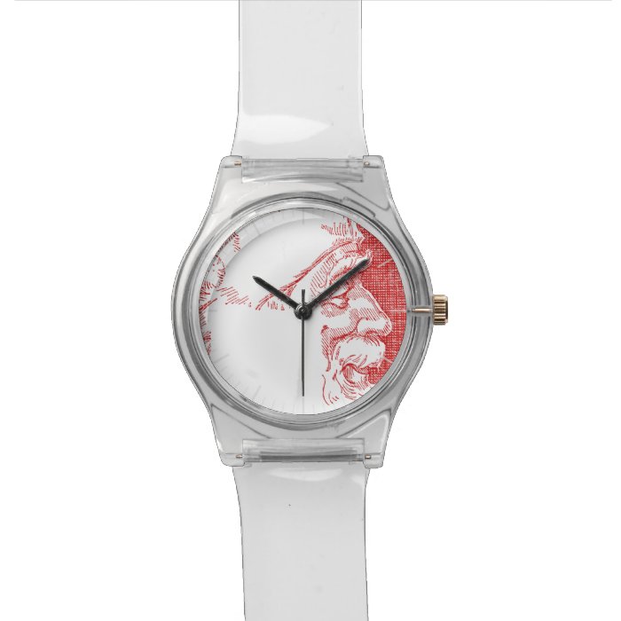 Santa Profile Crosshatch Style Watch