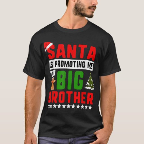 Santa Promoting Me To Big Brother Kids T_Shirt
