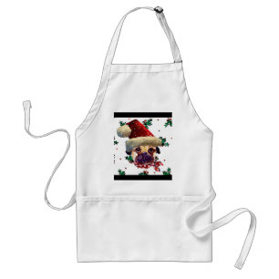 Santa Pug Adult Apron