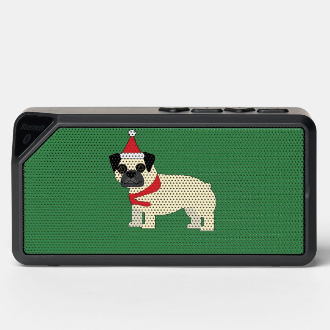 Santa Pug Bluetooth Speaker (Front)