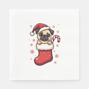 Santa Pug Delight Napkins