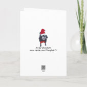 Santa Pug Dog Painting Merry Christmas Cards (Back)