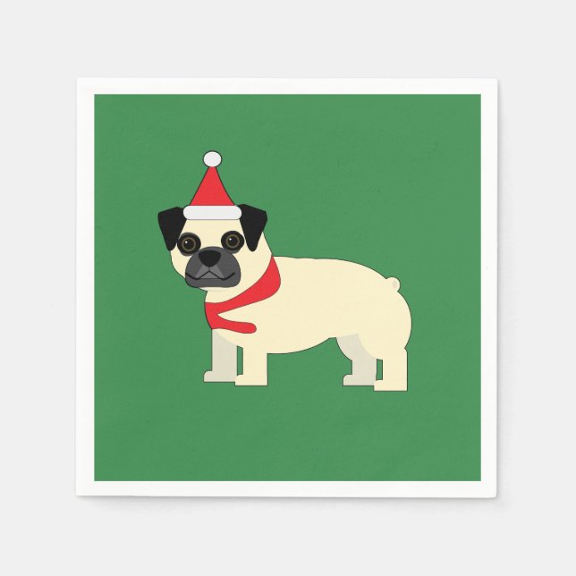 Santa Pug Napkins (Front)