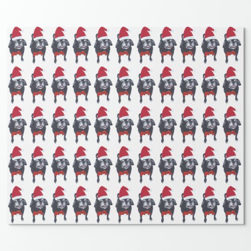 Santa Pugs All Lined Up Christmas Wrapping Paper