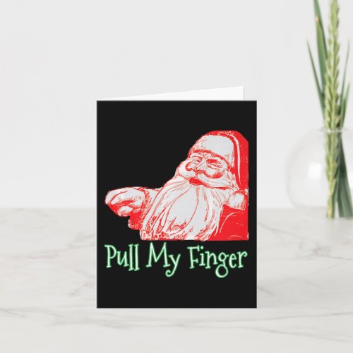 Santa Pull My Finger Funny Christmas Fart Humor Pr Card