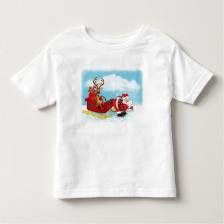 Santa Pulling Sleigh Toddler T-shirt
