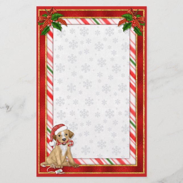 Santa Puppy Stationery (Front)