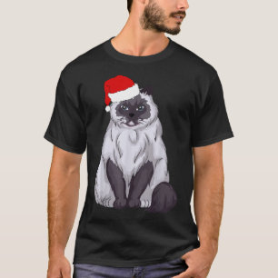 Santa Ragdoll Cat Christmas Pajama Funny Xmas Gift T-Shirt