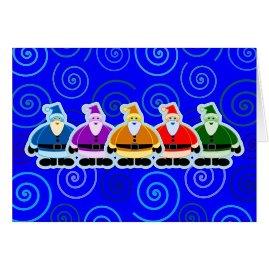 Santa Rainbow Design Card