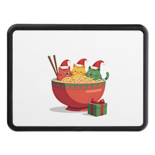 Santa Ramen Cats Anime Christmas Xmas Kids Girls M Hitch Cover