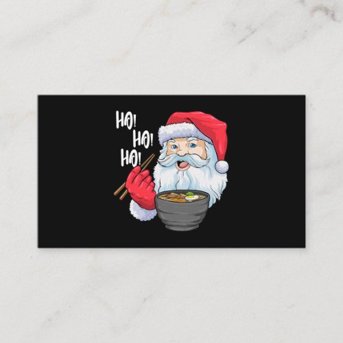 Santa Ramen Noodles Funny Christmas Japanese Noodl Business Card