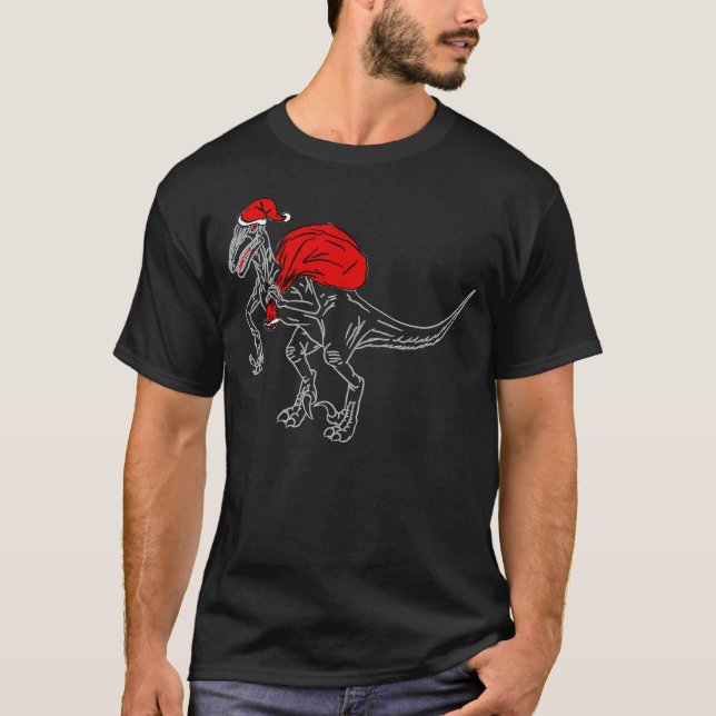 Santa Raptor - dark T-Shirt (Front)