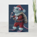Santa Rat Christmas Card