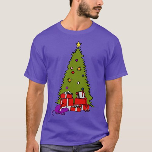 Santa Rat with Christmas Tree T_Shirt
