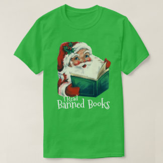Santa Reads Banned Books T-Shirt