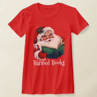 Santa Reads Banned Books T-Shirt