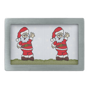 Santa Rectangular Belt Buckle