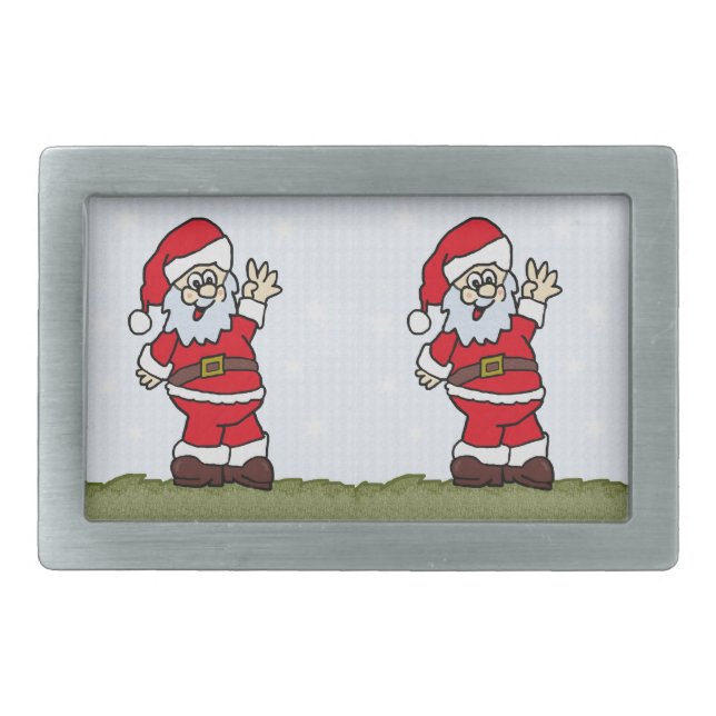 Santa Rectangular Belt Buckle (Front)