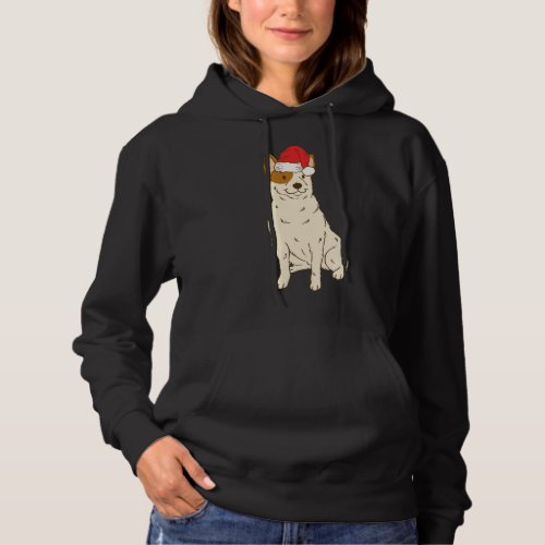 Santa Red Heeler Winter Christmas Dog Mom Holiday Hoodie