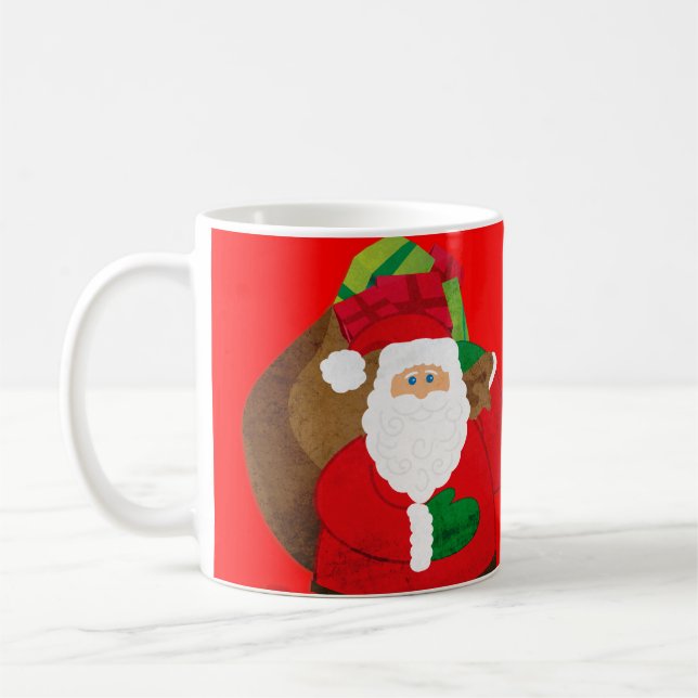 Santa red "If you believe..." fun mug (Left)