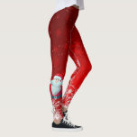 Santa red leggings<br><div class="desc">Fun festive design for the Holidays</div>