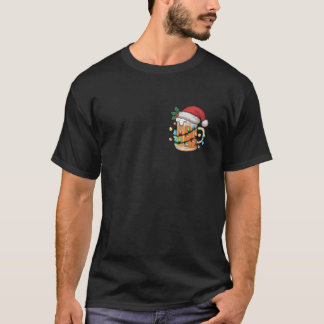 Santa Reinbeer Xmas lights pajamas T-Shirt
