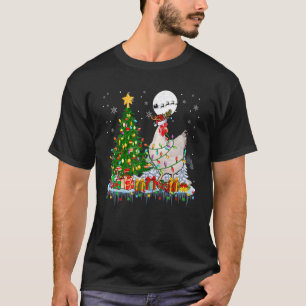 Santa Reindeer Chicken Christmas Tree Light Family T-Shirt