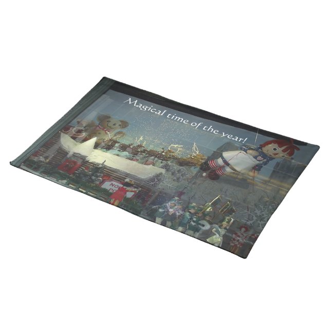Santa Reindeer Christmas in the City Placemat (On Table)