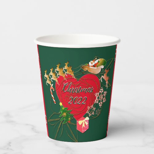 Santa Reindeer Christmas  Paper Cups