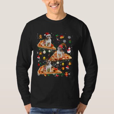 Santa Reindeer Elf English Bulldog Riding Pizza Or T-Shirt