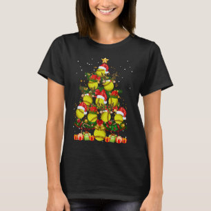 Santa Reindeer Elf Softball Christmas Tree Xmas T-Shirt
