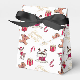 Santa Reindeer Gifts Gingerbread Men Candy Cane Favor Boxes