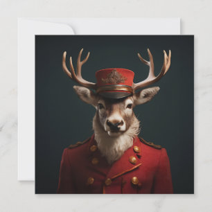 Santa Reindeer Holiday Card