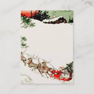 Santa Reindeer in Snow Business Card