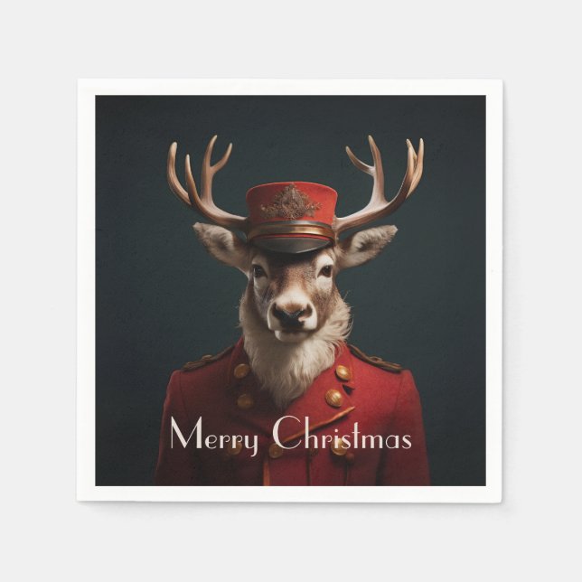 Santa Reindeer Napkins (Front)